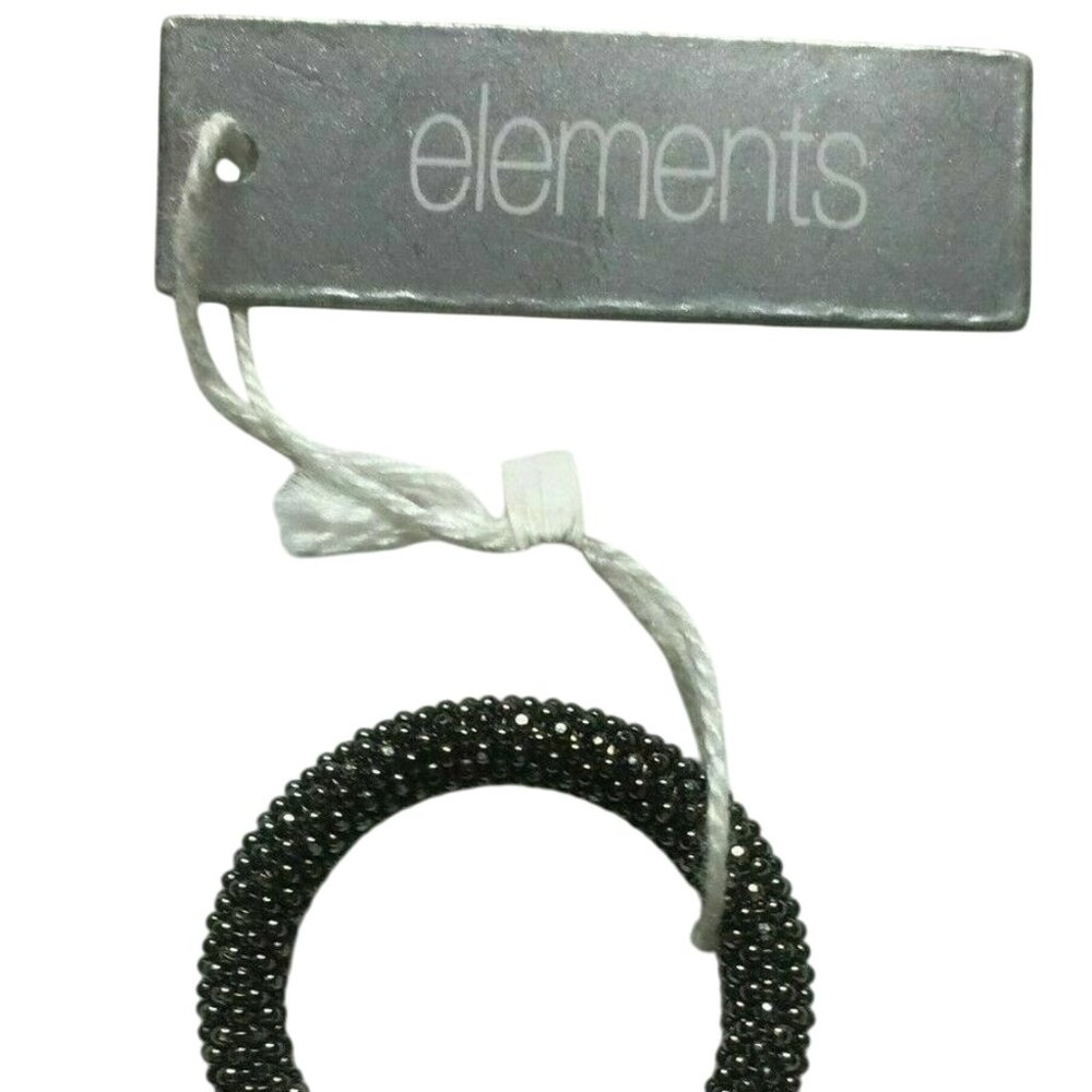 NWT ELEMENTS STERLING BLACK RHODIUM‎ PLATED RING - Picture 3 of 3